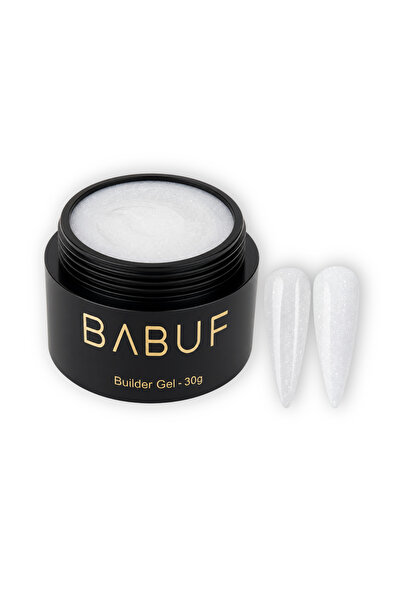 BABUF Gel de construcție autonivelant BABUF, Alb Lăptos Glitter BGG1, 30g