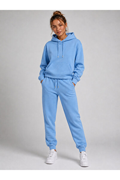 LUMSHİNE Thick Cotton Oversize Basic Tracksuit Set