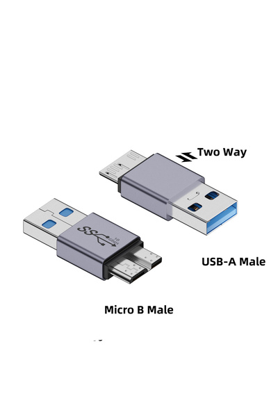 Choice MCRB-003 USB 3.0 Micro B to Type C Adapter Connector USB A to Micro B ...