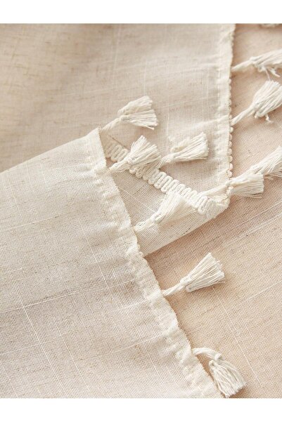 Choice 140x100cm beige Beige Linen Square Tablecloth, Retro Countryside Style...