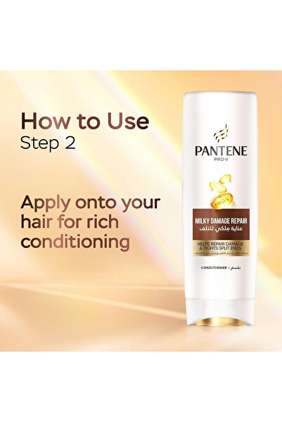 Pantene بلسم برو-في ميلكي لإصلاح الشعر التالف، 180 مل