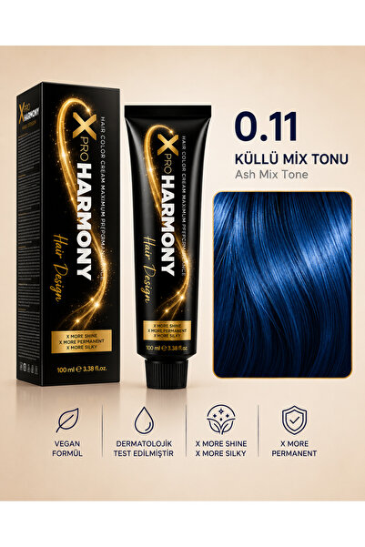 X Pro Harmony Tüp Boya 0.11 Blue Mavi Saç Boyası 60 ml