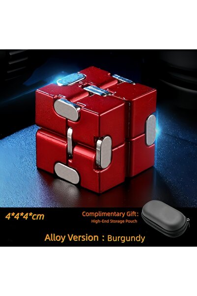 Choice9 Alloy red Alloy&Plastic Infinity Cube Fidget Toy Ultra-Durable Sensor...