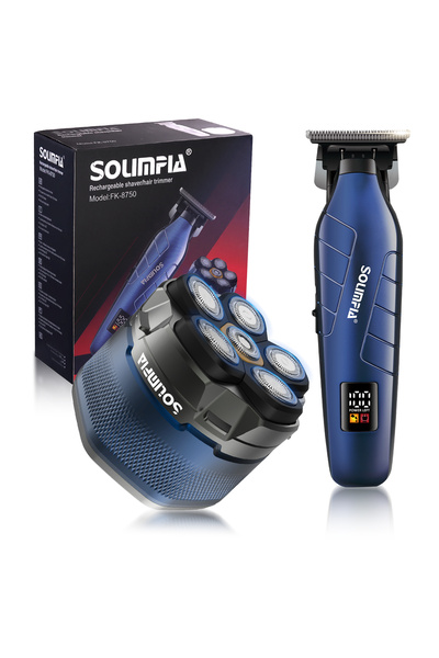 Choice Blue Solimpia 2-in-1 Head Shaver Hair Trimmer Kit Waterproof Magnetic ...