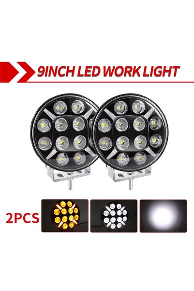 choice2 2Pcs 9inch Style A 1/2 Pcs 7 Inch/9 Inch Round 120W Led Work Light 12...