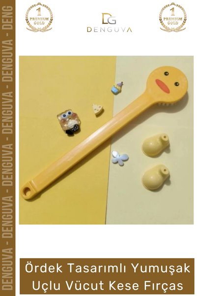 Denguva # Scrub Brush Duck Design Soft Tip Back Scrubber Exfoliating Effective Massage Body Scrubber Brush