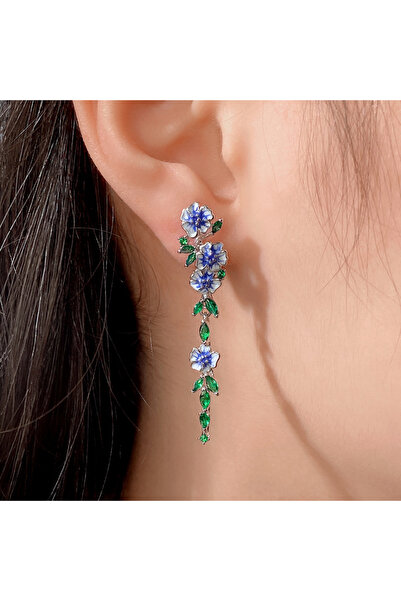 choice2 E2014 Huitan Vintage Enamel Flower Dangle Earrings Women Temperament ...