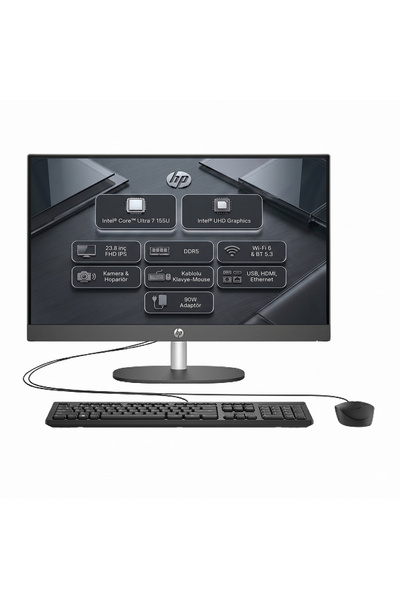 ProOne 240 G10 Ultra 7 155U 16GB 512GB SSD 23.8" FHD Windows 11 Pro All In One PC D36C6ET 011