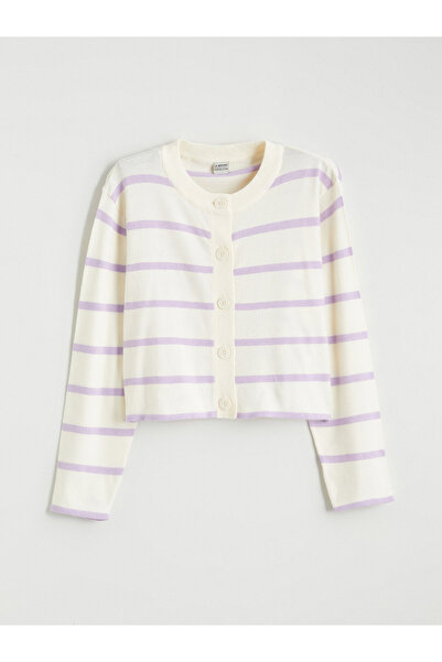 LC Waikiki Cardigan tricotat pentru fete cu guler rotund