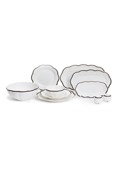 Maxx Doria Garden Collection Line 12 Kişilik 58 Parça Bone Porselen Yuvarlak ...