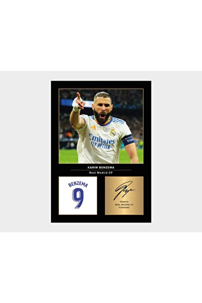ALAYRA International Alayra Framed Wall Art Karim Benzema Signed A4 Printed P...