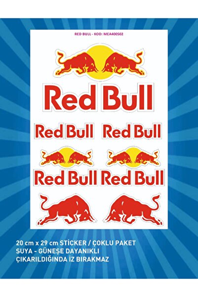 erginpromosyon redbull motosiklet kask çoklu sticker