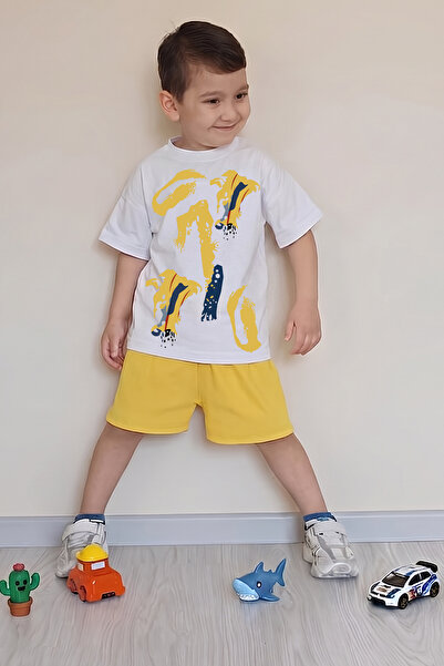 Belya Kids Wear Tricou supradimensionat pentru băieți, pantaloni scurți, desi...