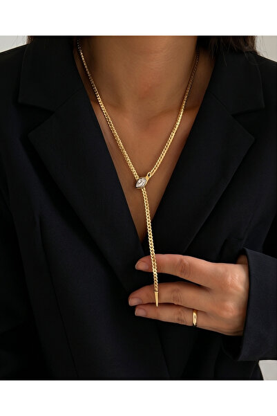Milacojewelry Altın Renk Yılan Model Ayarlanabilir Kadın Kolye