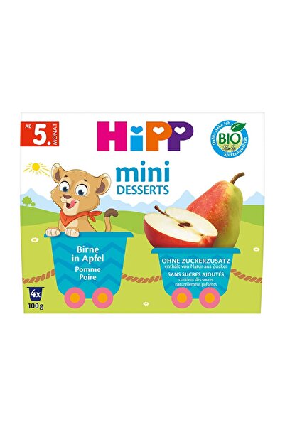 Hipp *HIPP MINI DESSERTS APPLES AND PEARS (HPGUMERPER4X100)