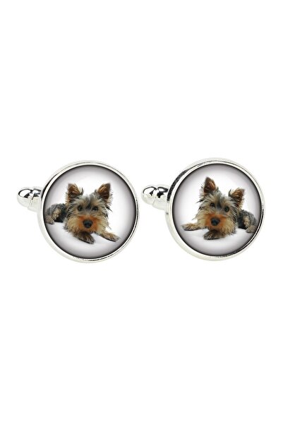 Art - Dog Yorkshire Terrier, Yorkie - butoni, un accesoriu pentru cămașă, un ...