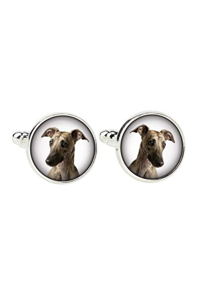 Art - Dog Whippet - cufflinks, a shirt accessory, a shirt pendant from the Ar...
