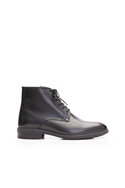 UrbanShoes Ghete din piele naturală pentru bărbați Leofex - 740 Negru Box