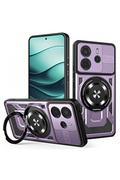 Techsuit Калъф за Xiaomi Redmi Note 14 5G, Techsuit, Ruggedcam, Лилав