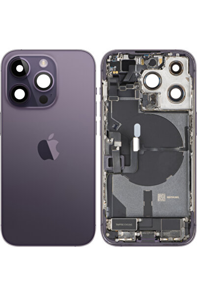 Apple Capac Baterie iPhone 14 Pro, Cu Carcasa Mijloc, Full Parts, Mov (Deep P...
