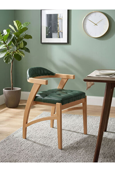Gazzini Furniture Chelsea Kolçaklı Ahşap Sandalye