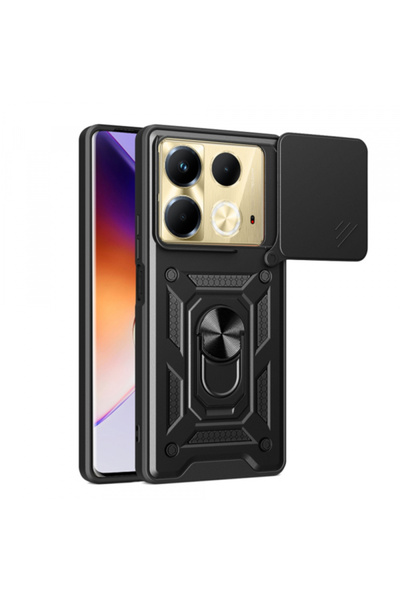 Stef's Cat Husa pentru Infinix Note 40 4G, Stef's Cat, CamShield, Neagra