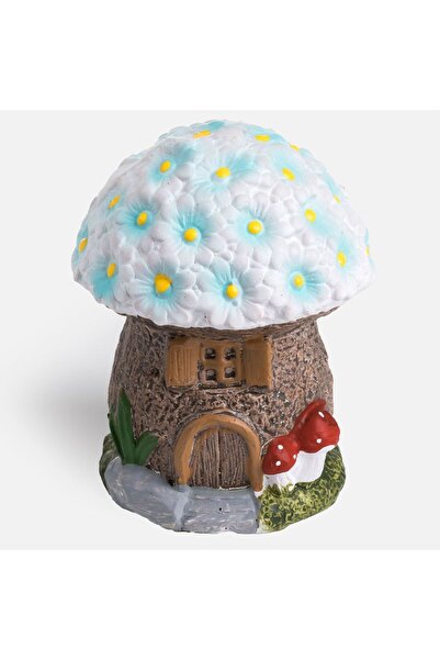 Zâna Casei Μπλε Κεραμικό Σπίτι με Λουλούδια Ø7x15εκ. Ø9x11.5εκ.