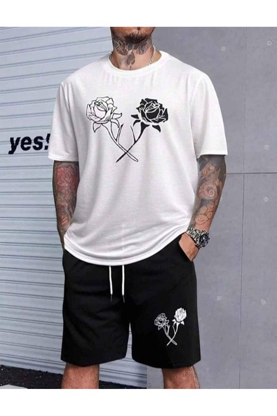 bellanova Silatrend Unisex Oversize Shorts Set Short Sleeve T-Shirt Comfortab...