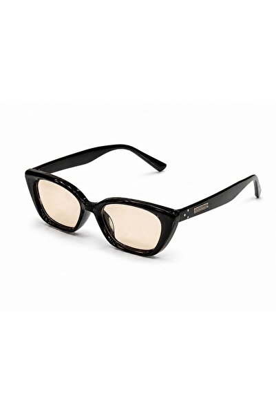 TomyHelf Cat Eye Tasarım Vintage Tasarım Siyah Çerçeve Nude Cam 50 Ekartman