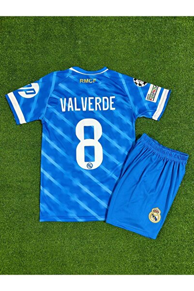 BREATHLESS Real Madrid 2025/26 Yeni Sezon Valverde Alternatif Çocuk Forması (...