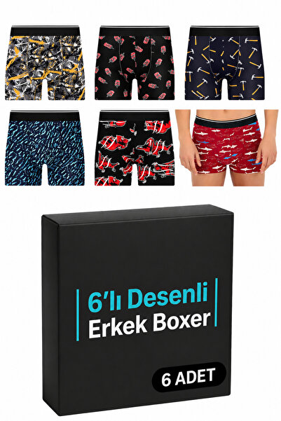 askerpaketi Boxeri din 6 piese pentru bărbați 1 Țesătură de calitate Premium ...