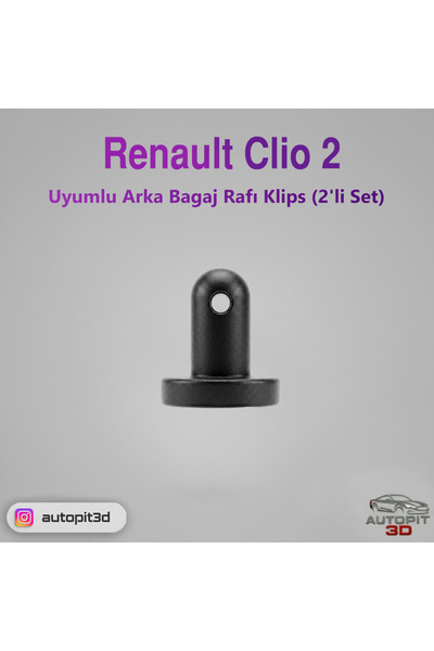 Renault Clio 2 Uyumlu Arka Bagaj Rafı Klipsi (2’li Set)