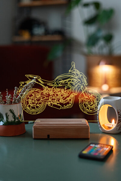Yamaha MT 07 Motor Hediyelik 16 Renkli Kumandalı Gece Lambası