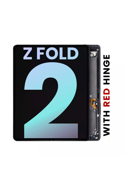 Samsung Galaxy Z Fold 2 5G Pachet Service Display (Negru + Balama Roșie) (Int...
