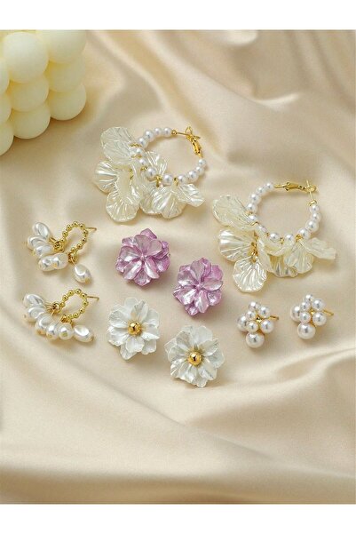 Take Two By Styli Set of 5 - Assorted Embellished Earrings