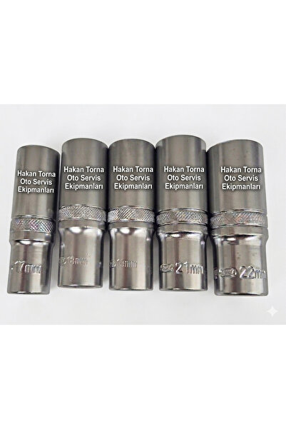 HAKTOR ARM 1/2 Uzun Lokma Takımı 6 köşe 17 18 19 21 22 mm CR-V Çelik