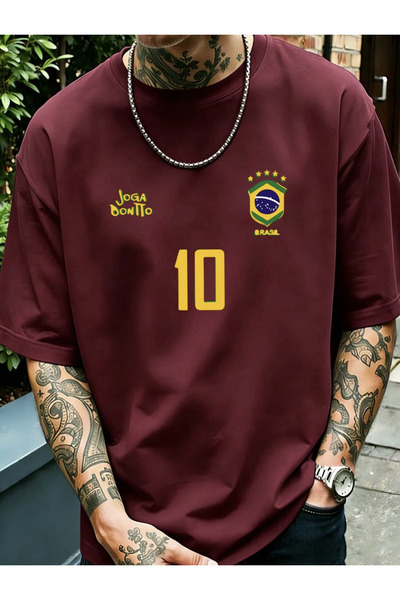 COHERENT Unisex Ανδρικό/Γυναικείο μπλουζάκι BRASIL10 με ειδικό τύπωμα, υπερμε...