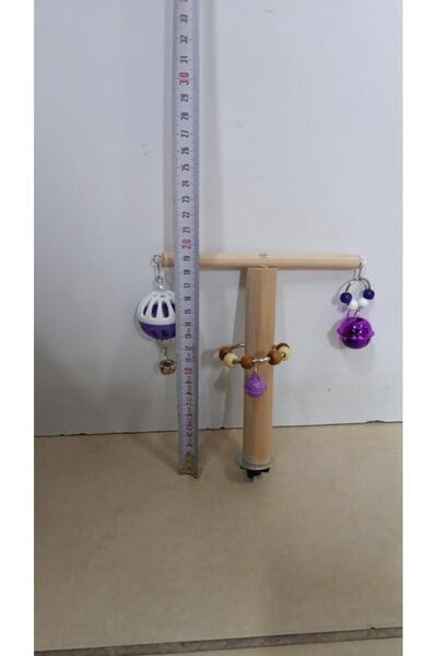 netx Kuş Oyuncaklı Tünek 19x17x1 cm Muhabbet ve Paraket için uygundur