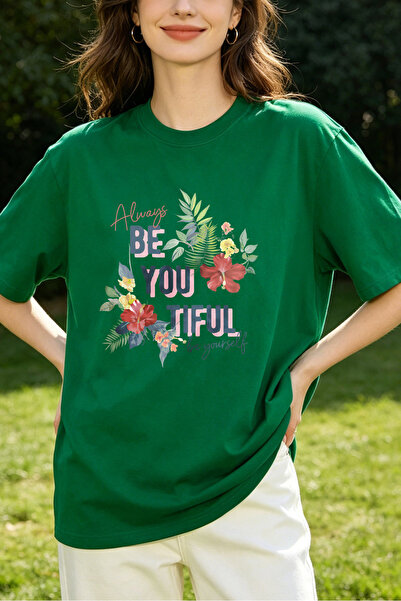 Fleck تيشيرتات نسائية بطبعة زهور كاجوال من Always Be You Tiful