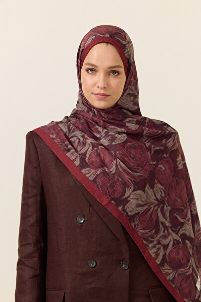 cs camellia scarf Șal Tulip Kraş - Roșu Claret