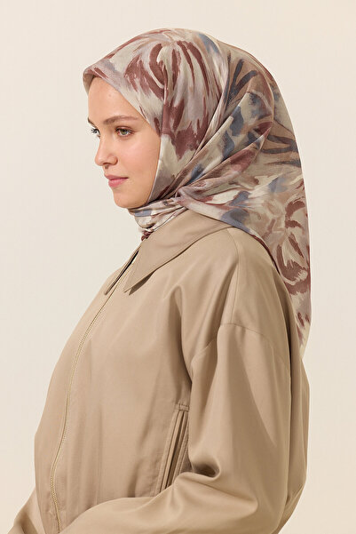 cs camellia scarf Hand Sewn Soft Scarf Brush - Brown