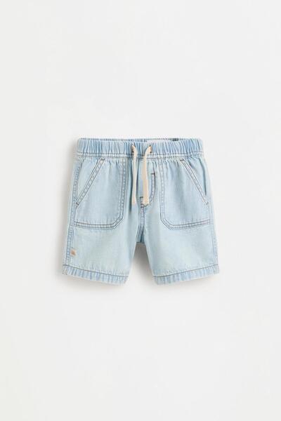 LEFTIES Denim jogger bermuda şort