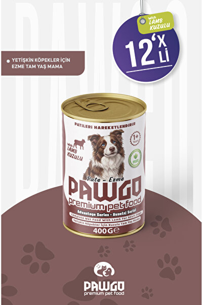 Avantaj Serisi | Kuzulu | Yetişkin | Pate | Köpek Yaş Mama | 400g X 12