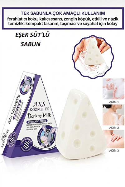 aks kozmetik Eşek Sütü Sabunu Cilt Arındırıcı, Besleyici ve Yumuşatıcı Doğal ...