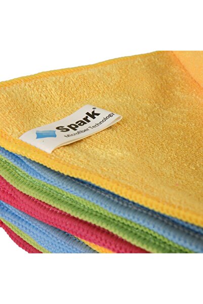 Alezy Spark M-3308 Mikrofiber Kadife Dokulu Genel Temizlik Bezi 40x40 cm (Karışık Renk)