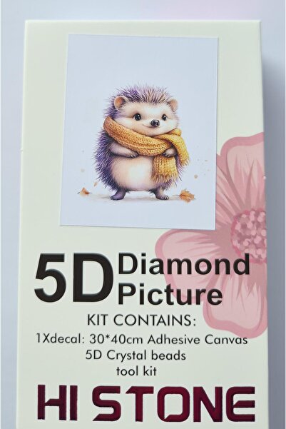 Liva Craft Komplet za vezenje perlama 30 x 40 Wefted Hedgehog
