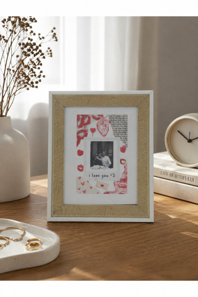 Rustik Eskitme Dekoratif Fotoğraf Çerçevesi | Country Tarz 15x21