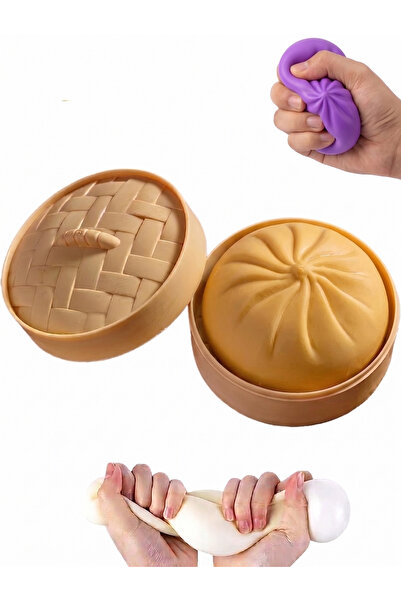 REZZOSS Premium Dumpling Squishy Fidget Toy – Soft Bao Bun Stress Relief Ball...