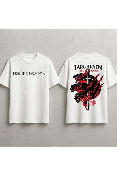 STİL-X House of the Dragon Printed Unisex 100% Cotton Oversize T-Shirt