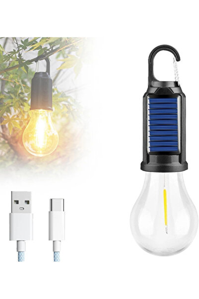 Egonex Solar Güneş Enerjili Led Ampul 3 Modlu Uzaktan Kumandalı Solar Camping...